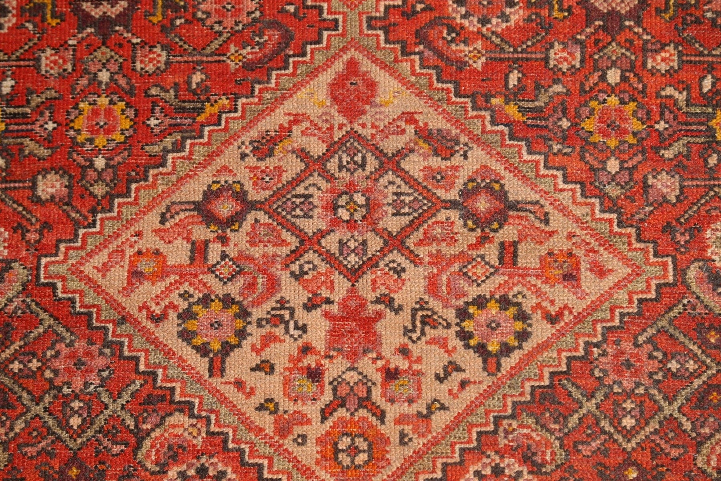 Pre-1900 Antique Vegetable Dye Malayer Persian Area Rug 4x6