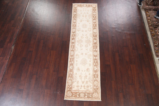 Muted Peshawar Oriental Runner Rug 3x10