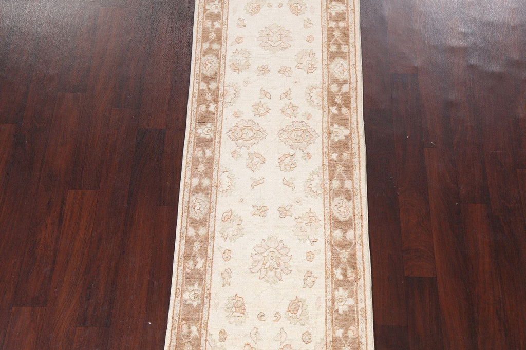 Muted Peshawar Oriental Runner Rug 3x10