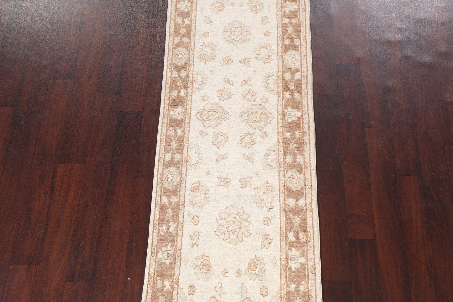 Muted Peshawar Oriental Runner Rug 3x10