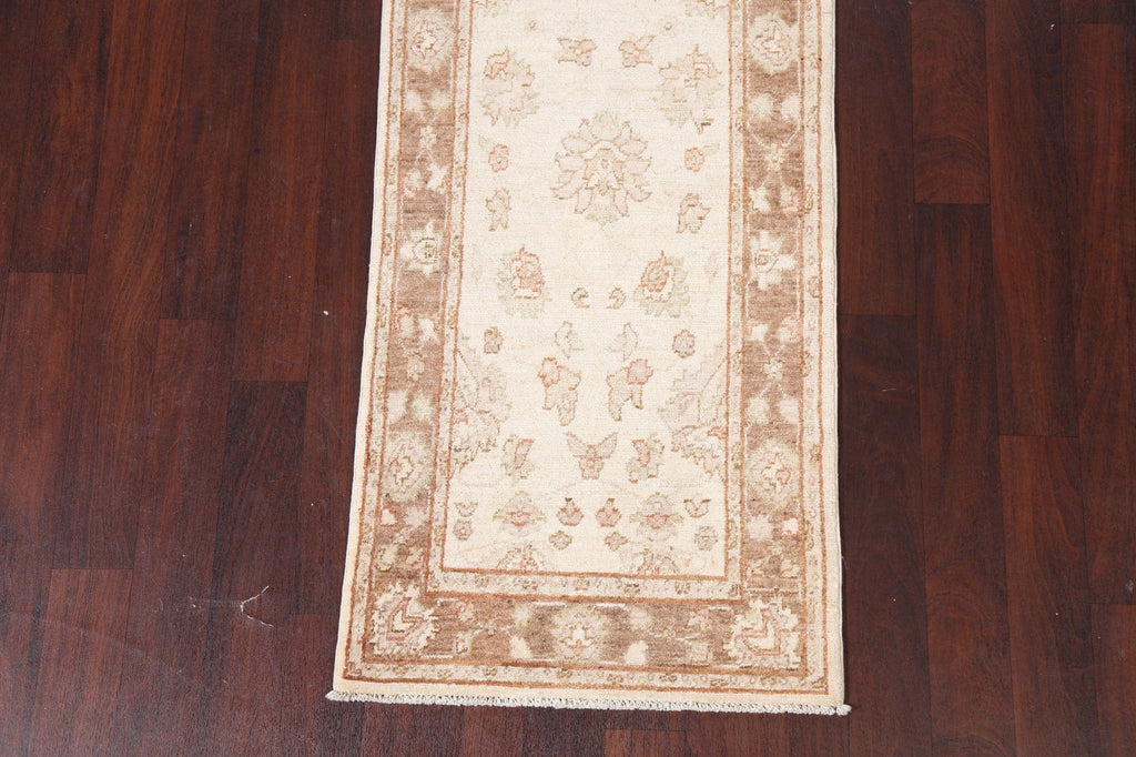 Muted Peshawar Oriental Runner Rug 3x10