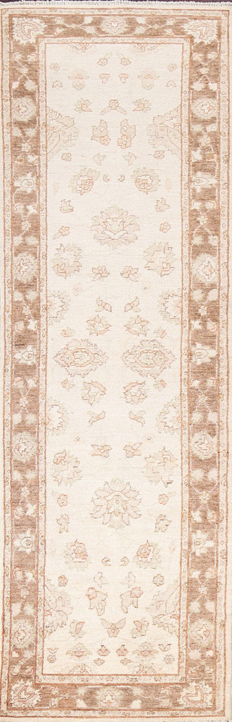 Muted Peshawar Oriental Runner Rug 3x10