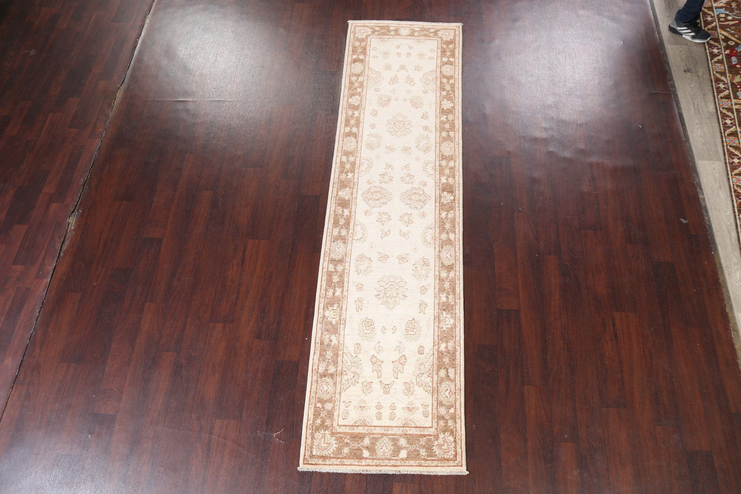 Muted Peshawar Oriental Runner Rug 3x10