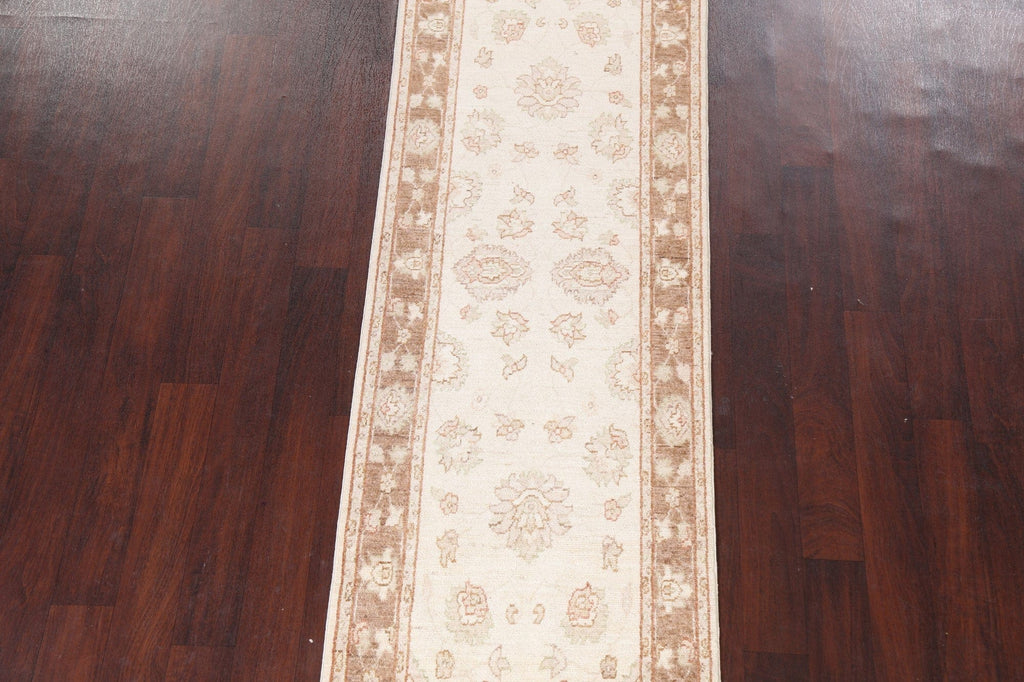 Muted Peshawar Oriental Runner Rug 3x10