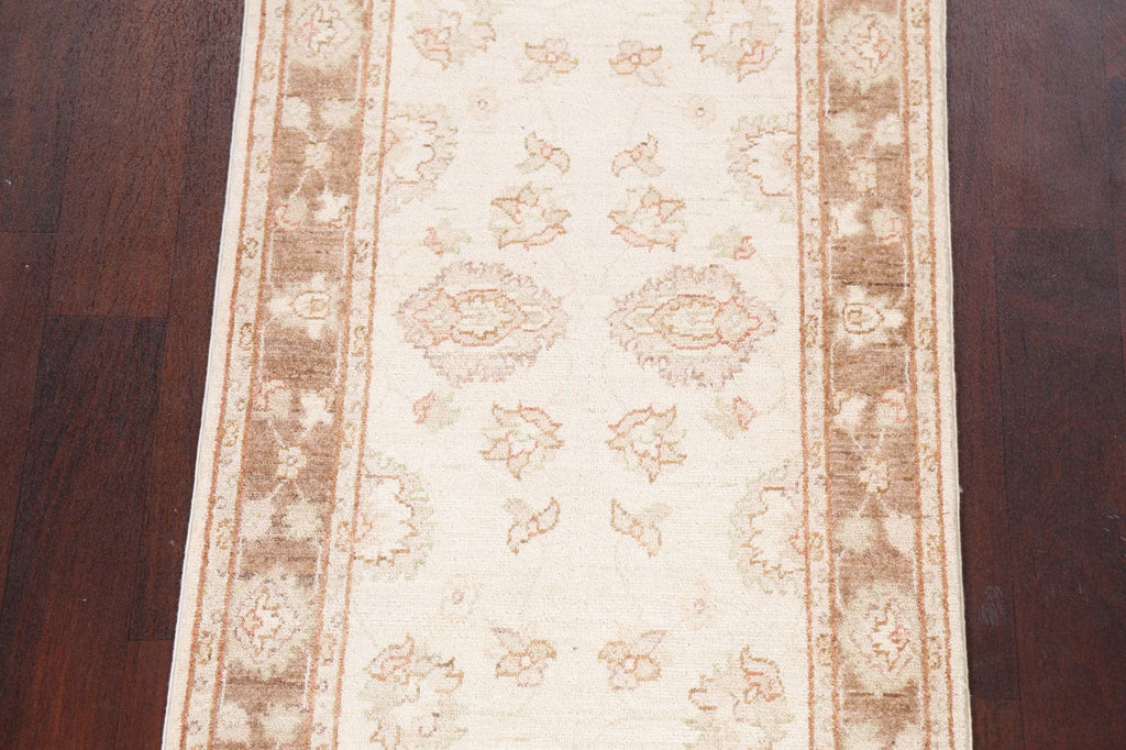 Muted Peshawar Oriental Runner Rug 3x10