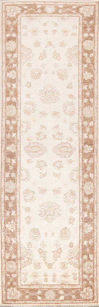 Muted Peshawar Oriental Runner Rug 3x10