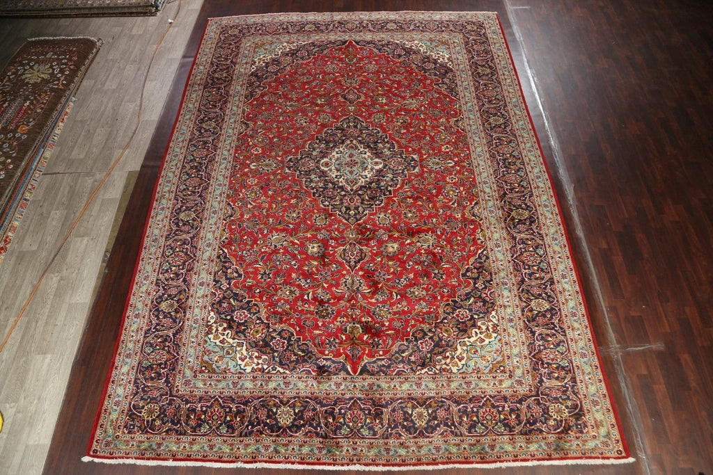 Traditional Kashan Persian Area Rug 11x16