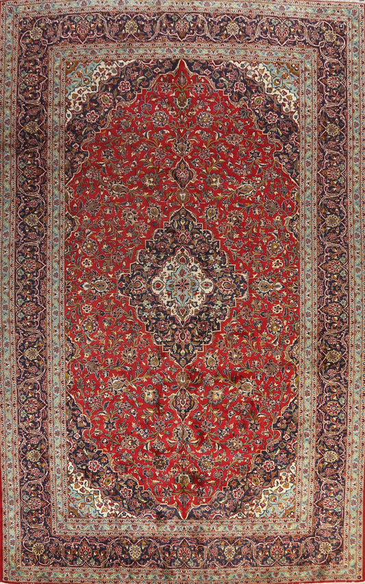 Traditional Kashan Persian Area Rug 11x16