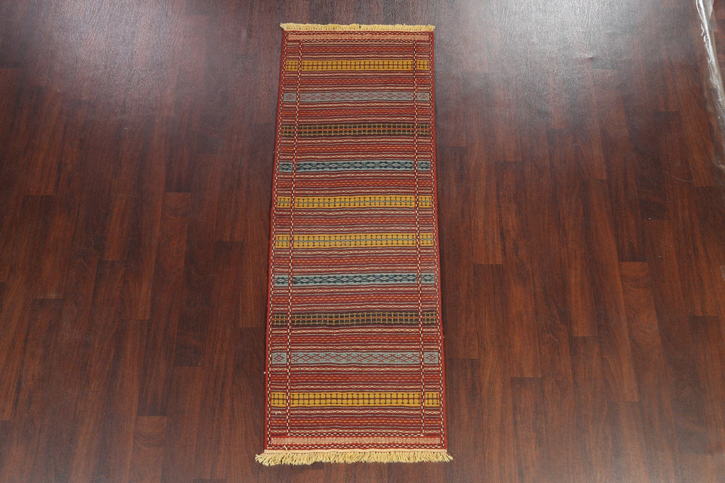 Stripe Kilim Sirjan Persian Runner Rug 2x7