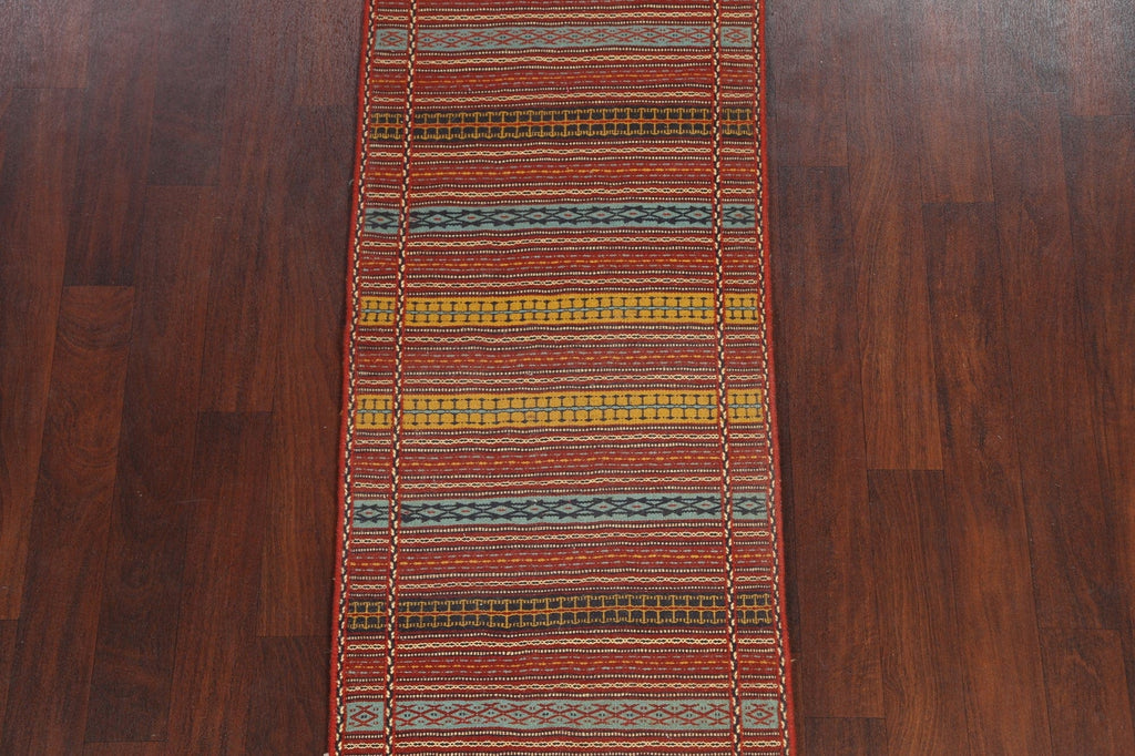 Stripe Kilim Sirjan Persian Runner Rug 2x7