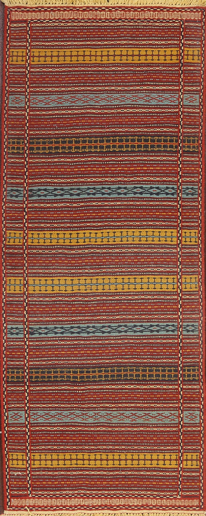 Stripe Kilim Sirjan Persian Runner Rug 2x7