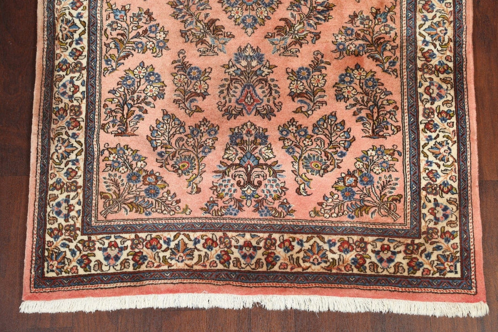 Floral Sarouk Persian Area Rug 4x6