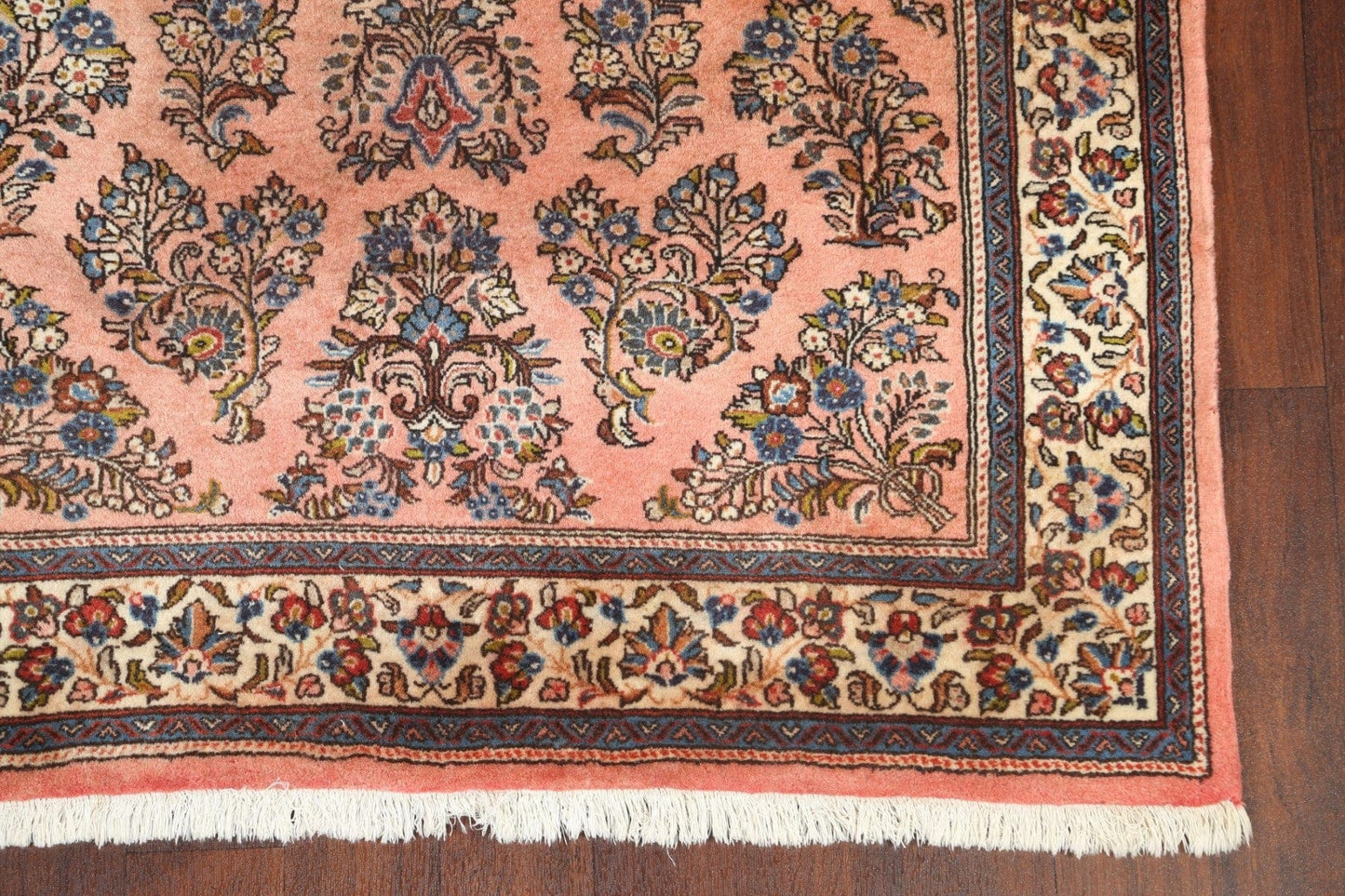 Floral Sarouk Persian Area Rug 4x6