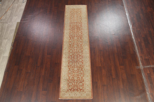 Vegetable Dye Oushak Oriental Runner Rug 3x11