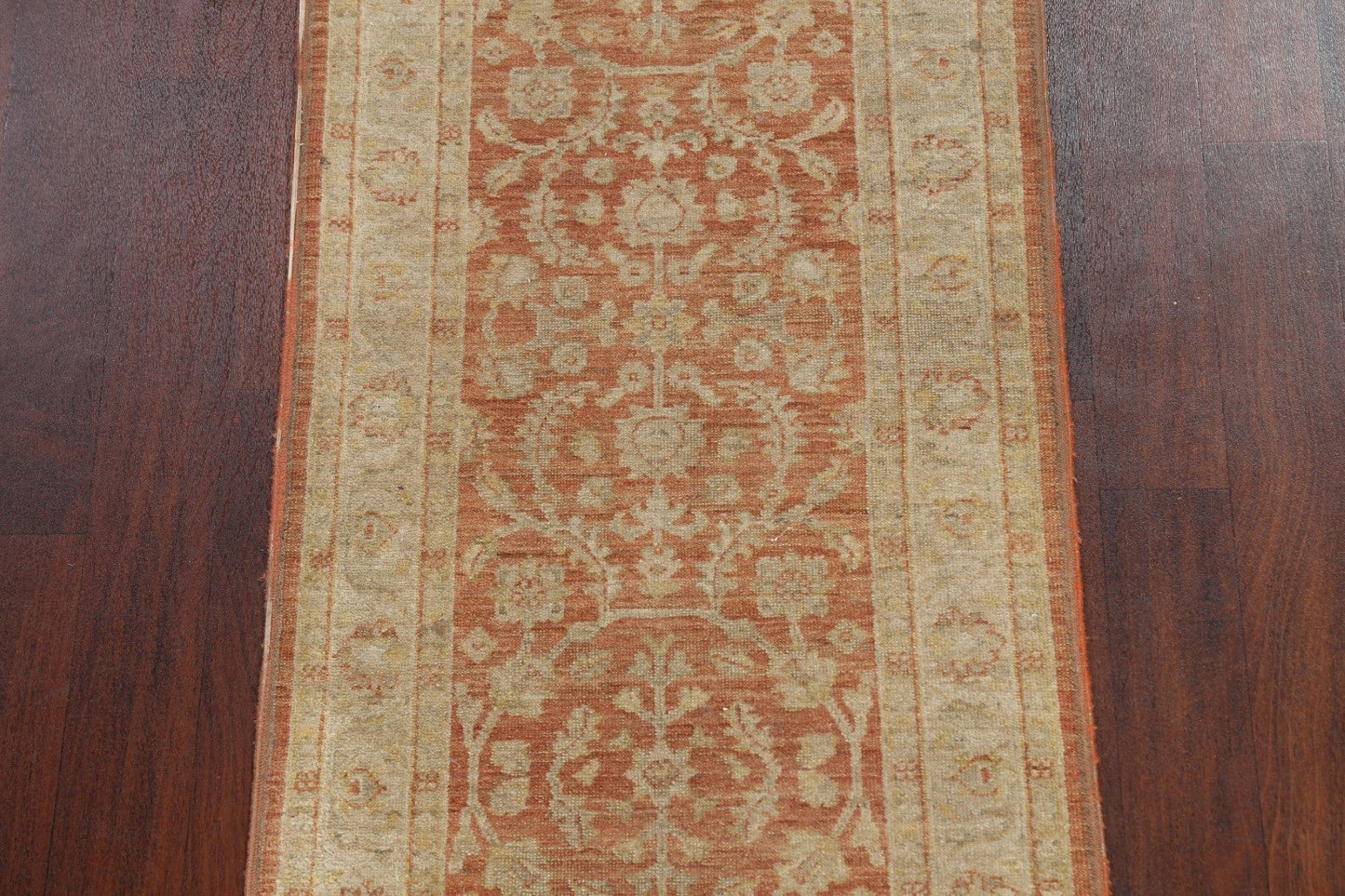 Vegetable Dye Oushak Oriental Runner Rug 3x11