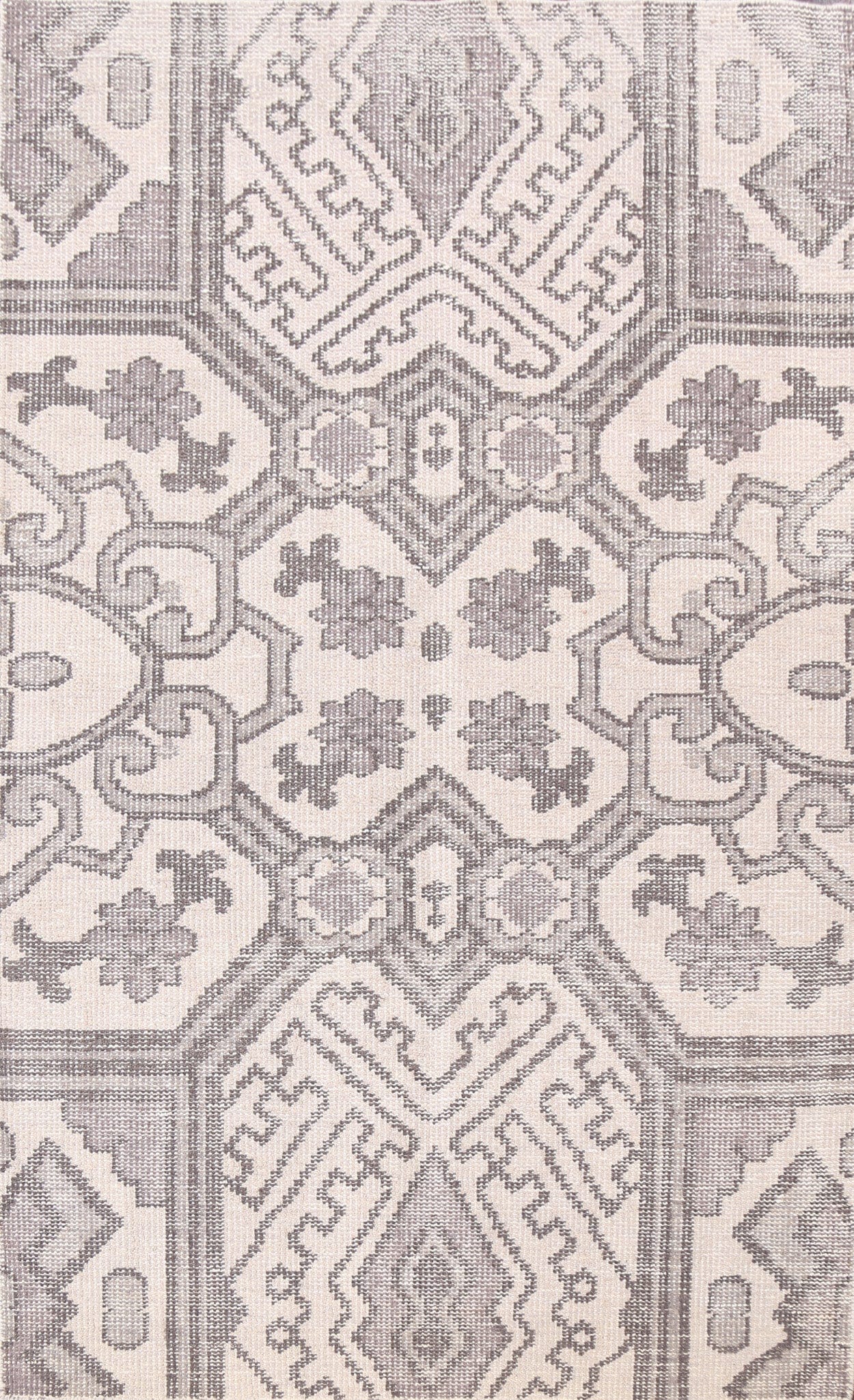 Abstract Oriental Area Rug 4x6