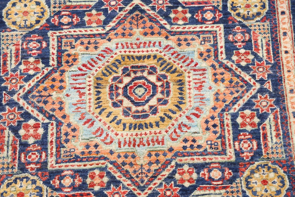 Geometric Kazak Oriental Area Rug 3x4