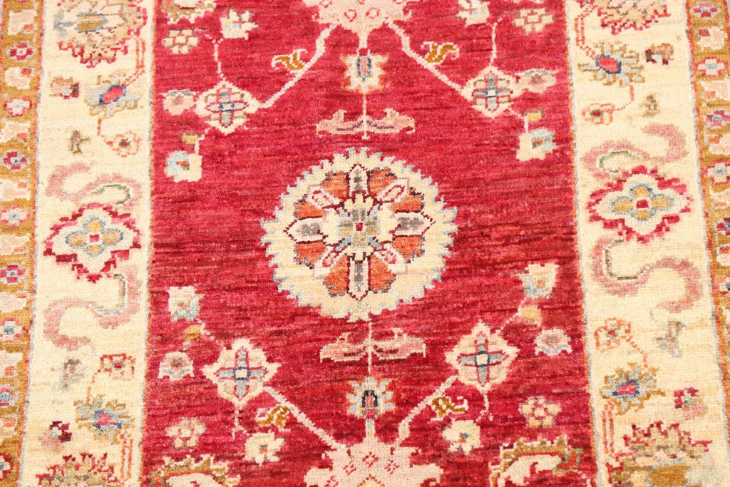 Geometric Kazak Oriental Area Rug 3x4