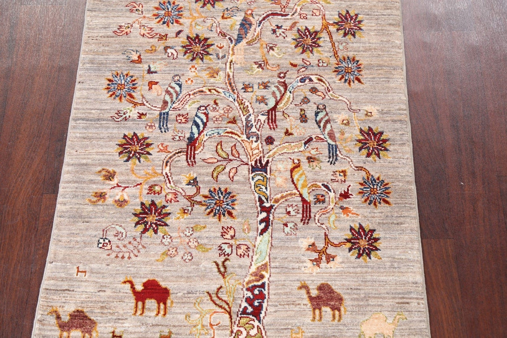 Animal Pictorial Kazak Oriental Area Rug 3x4