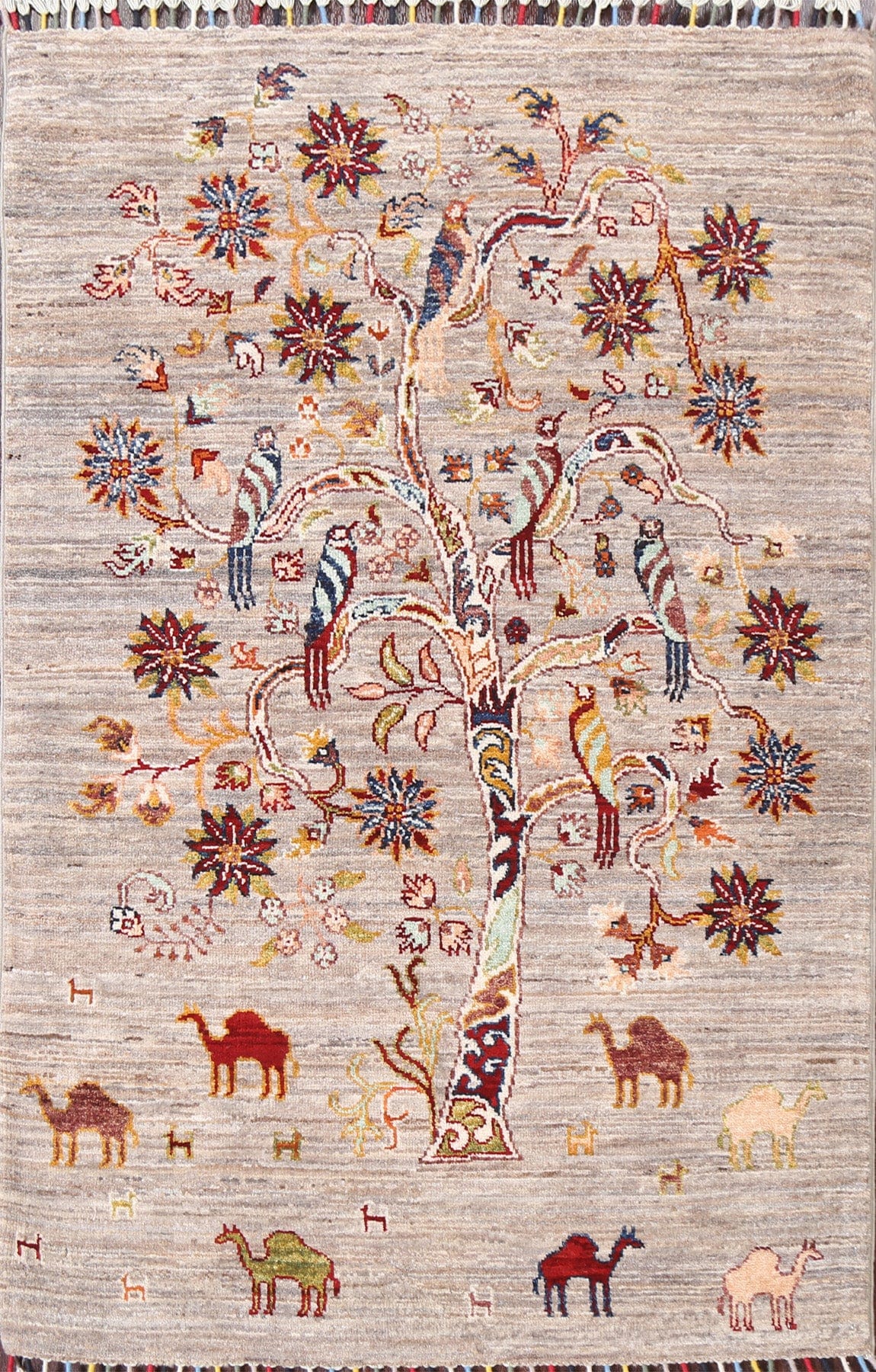 Animal Pictorial Kazak Oriental Area Rug 3x4