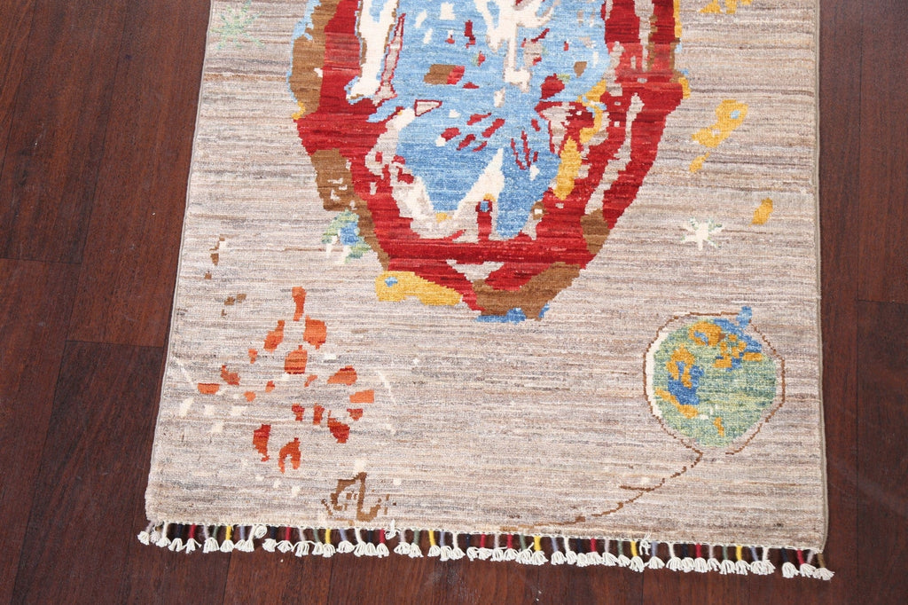 Abstract Kazak Oriental Rug 3x4