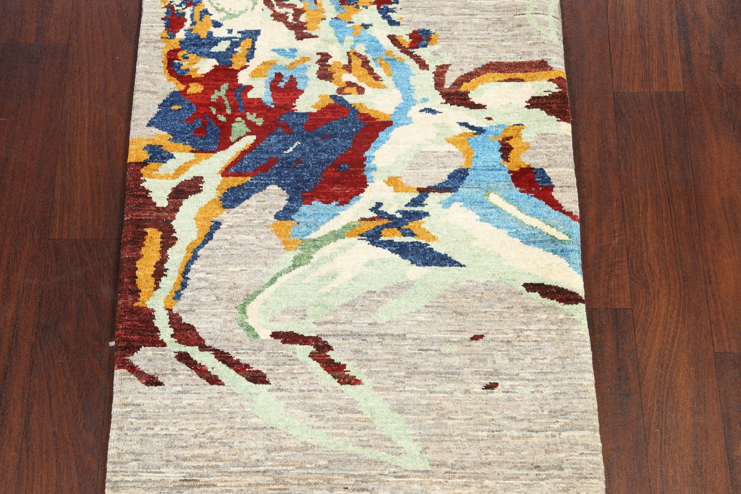 Modern Abstract Oriental Area Rug 3x4