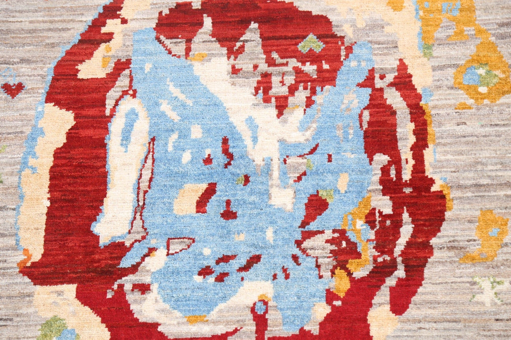 Abstract Kazak Oriental Rug 3x4