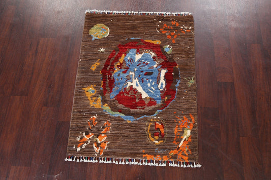 Abstract Kazak Oriental Rug 3x4