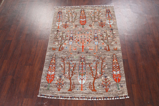 Kazak Oriental Area Rug 4x6