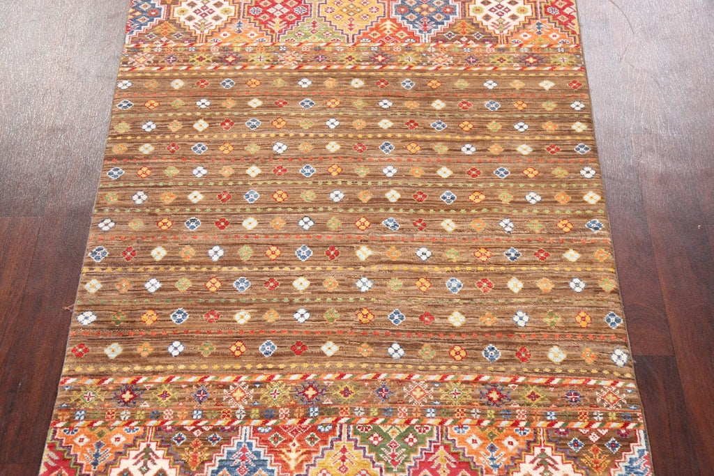 Handmade Kazak Wool Area Rug 4x6