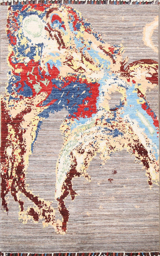 Abstract Kazak Oriental Rug 3x4