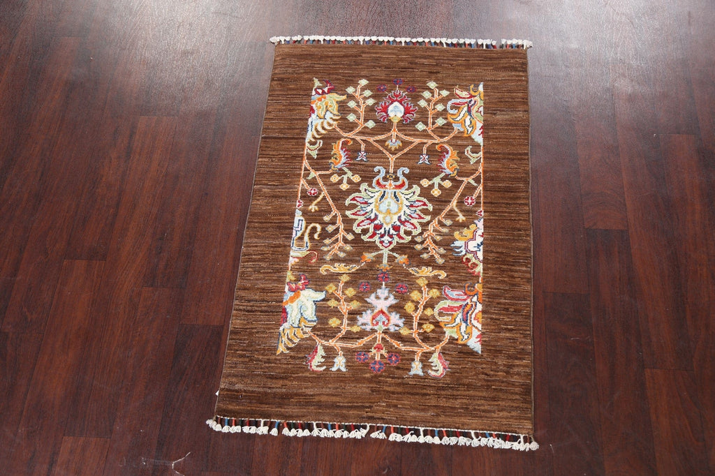 Brown Kazak Oriental Rug 3x4