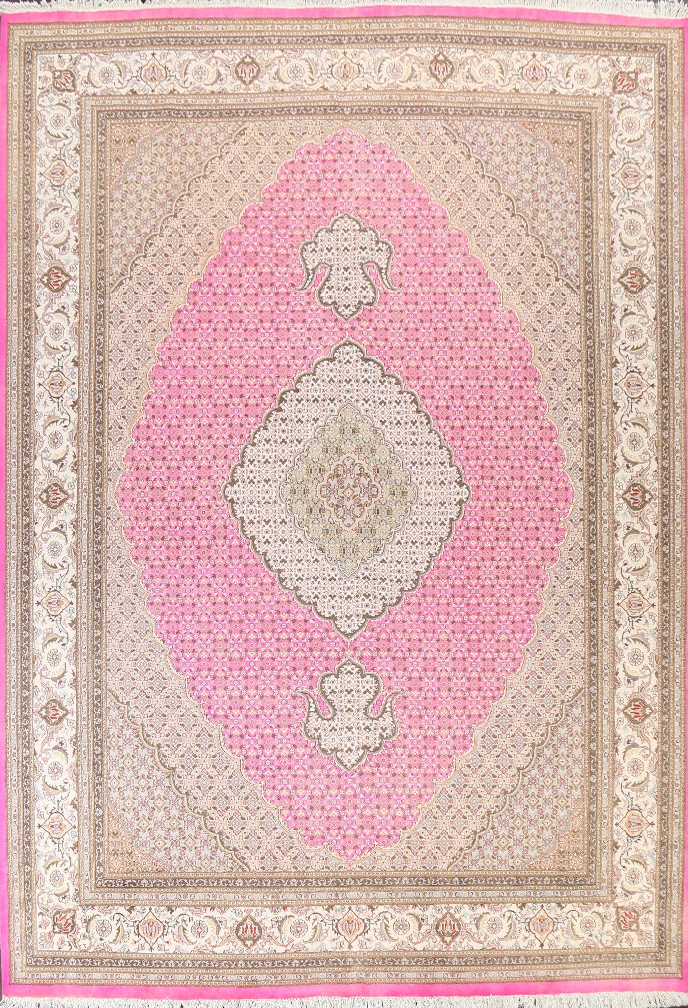 Vegetable Dye Tabriz Mahi Oriental Area Rug 9x12