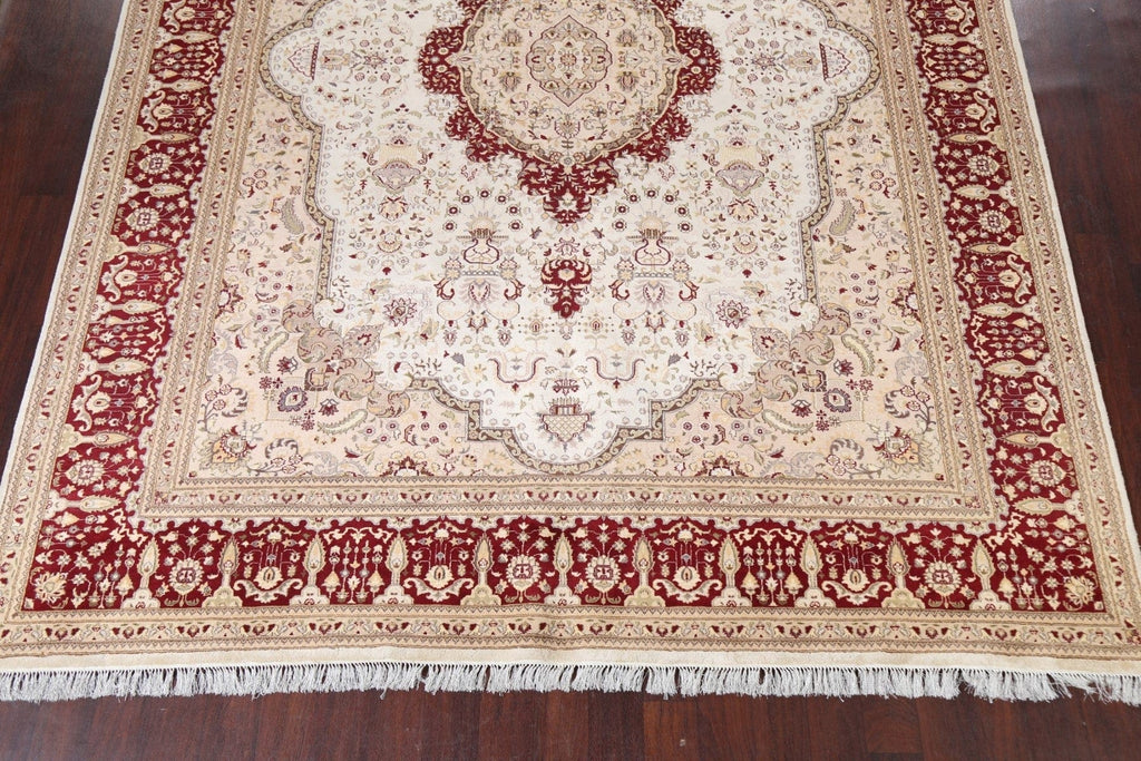 Vegetable Dye Tabriz Oriental Area Rug 9x12