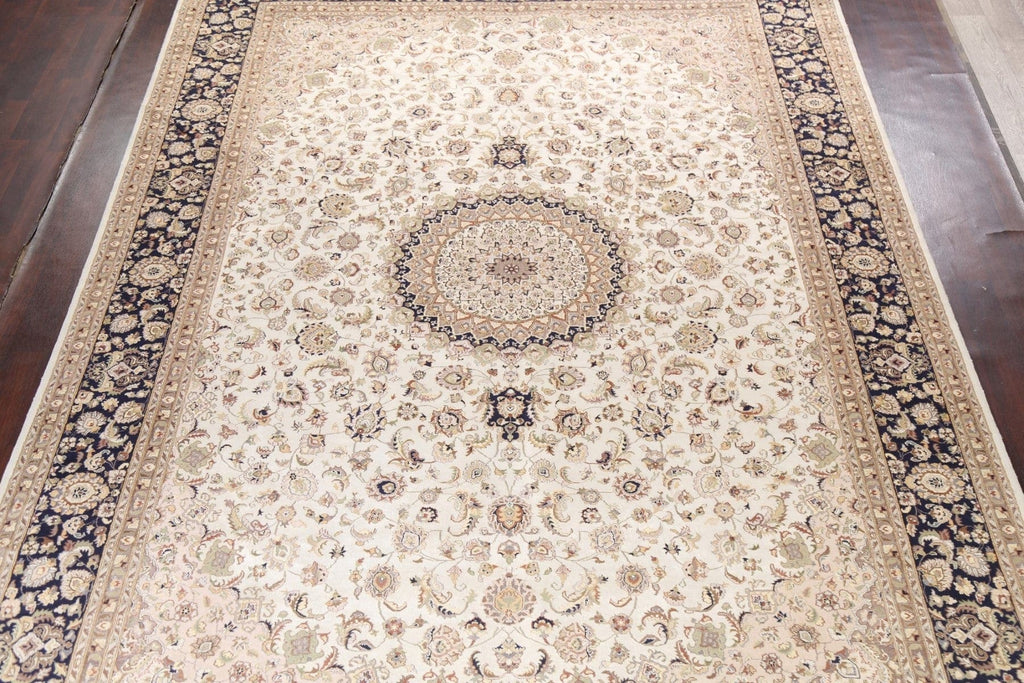 Vegetable Dye Tabriz Silk Area Rug 10x14