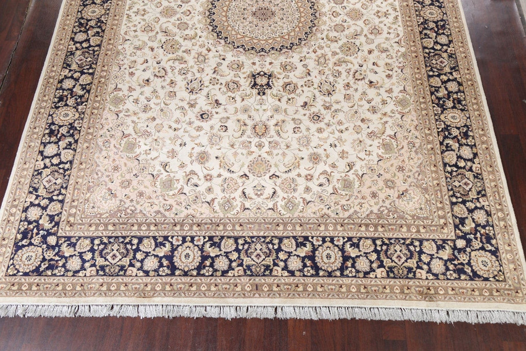 Vegetable Dye Tabriz Silk Area Rug 10x14