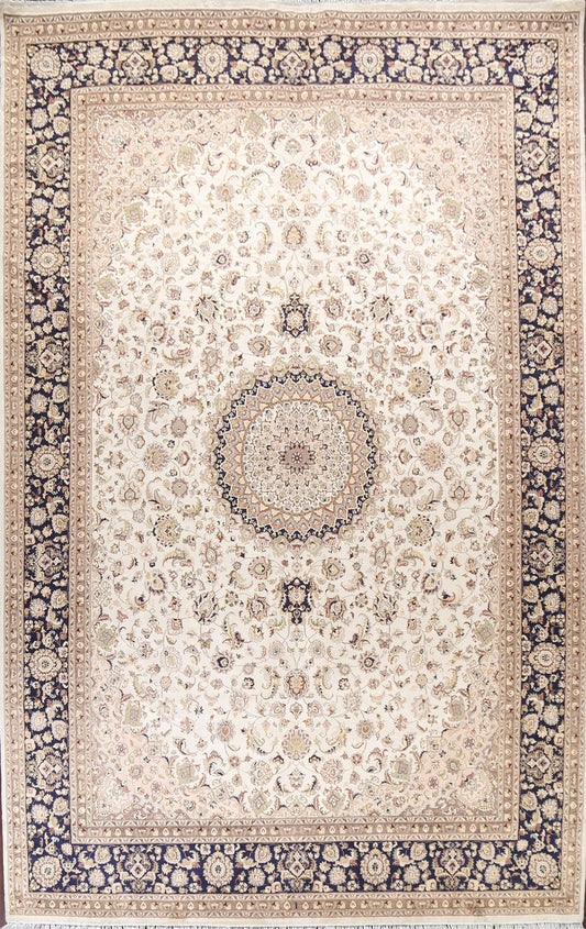 Vegetable Dye Tabriz Silk Area Rug 10x14