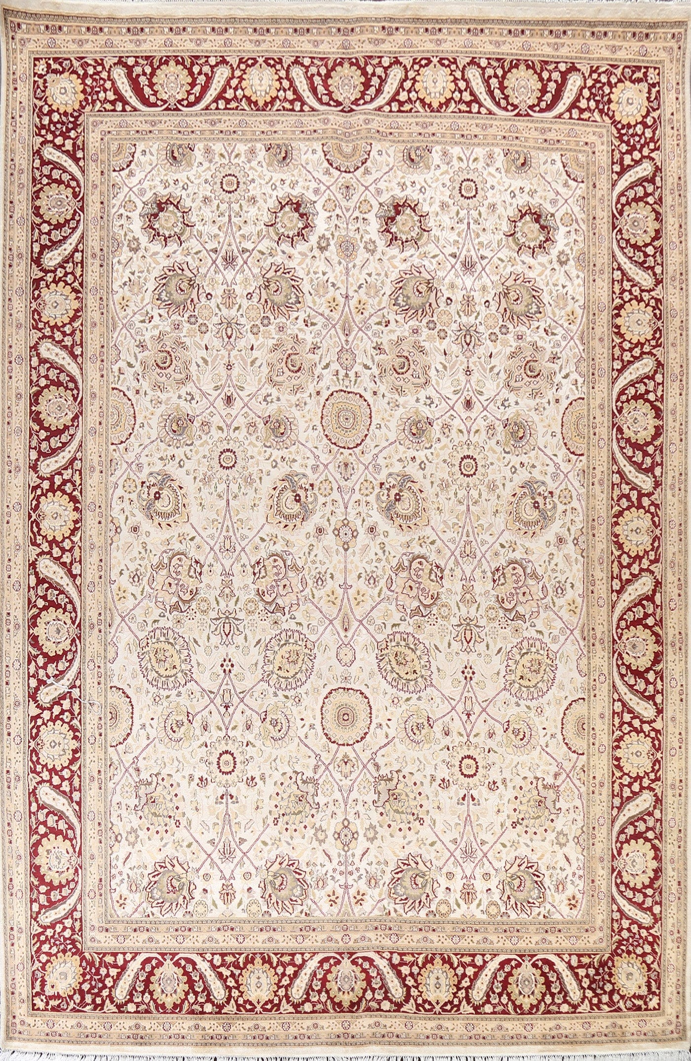 Vegetable Dye Tabriz Oriental Area Rug 9x12