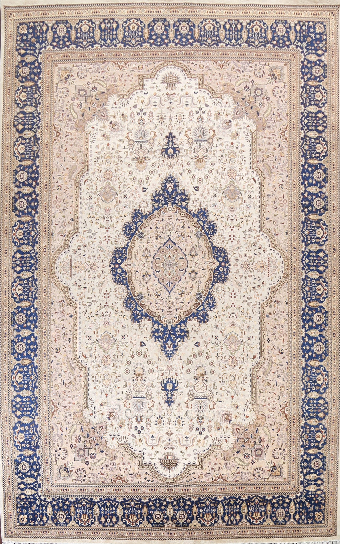 Vegetable Dye Large Tabriz Oriental Area Rug 10x15