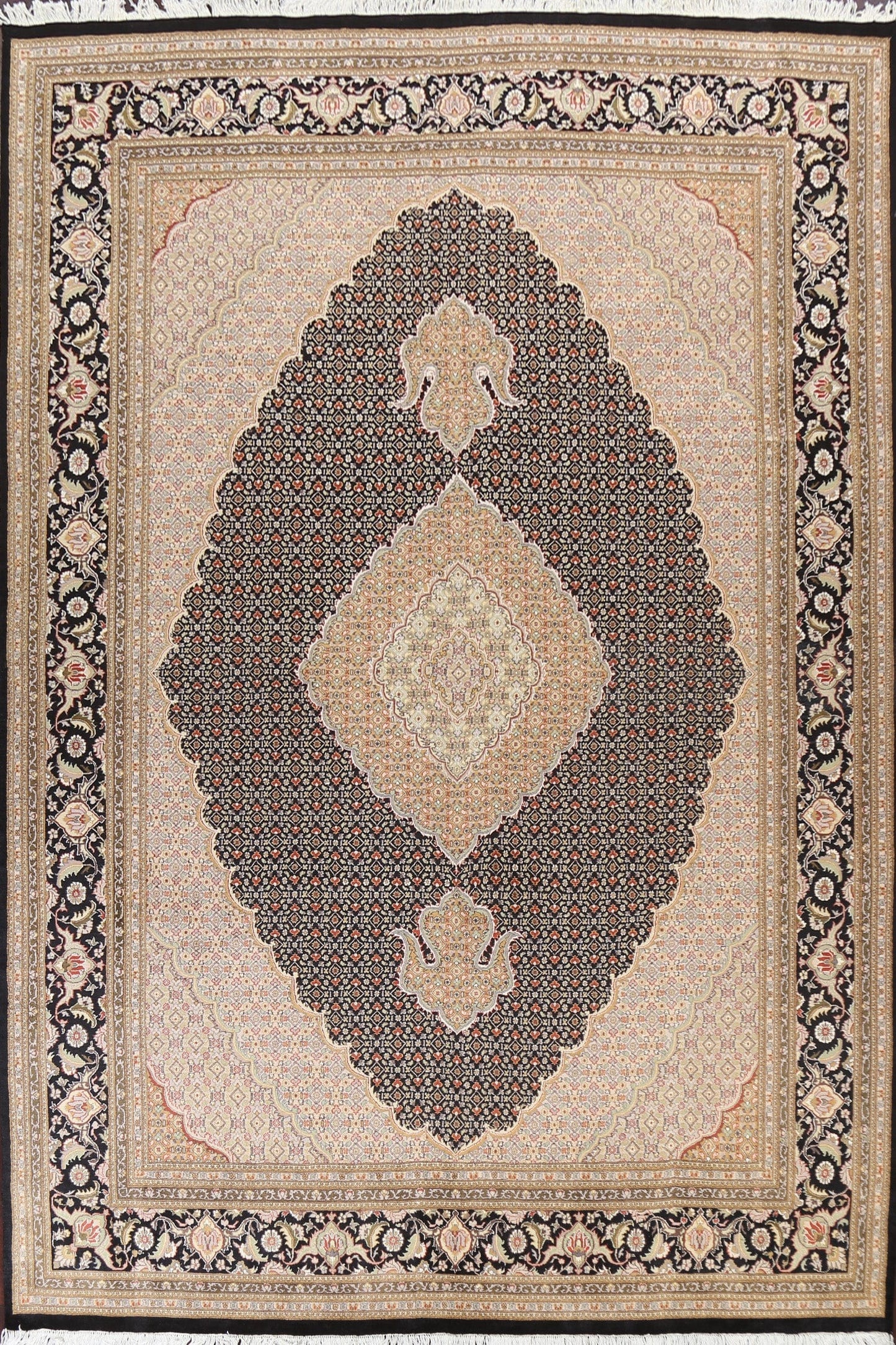 Vegetable Dye Tabriz Mahi Oriental Area Rug 9x12