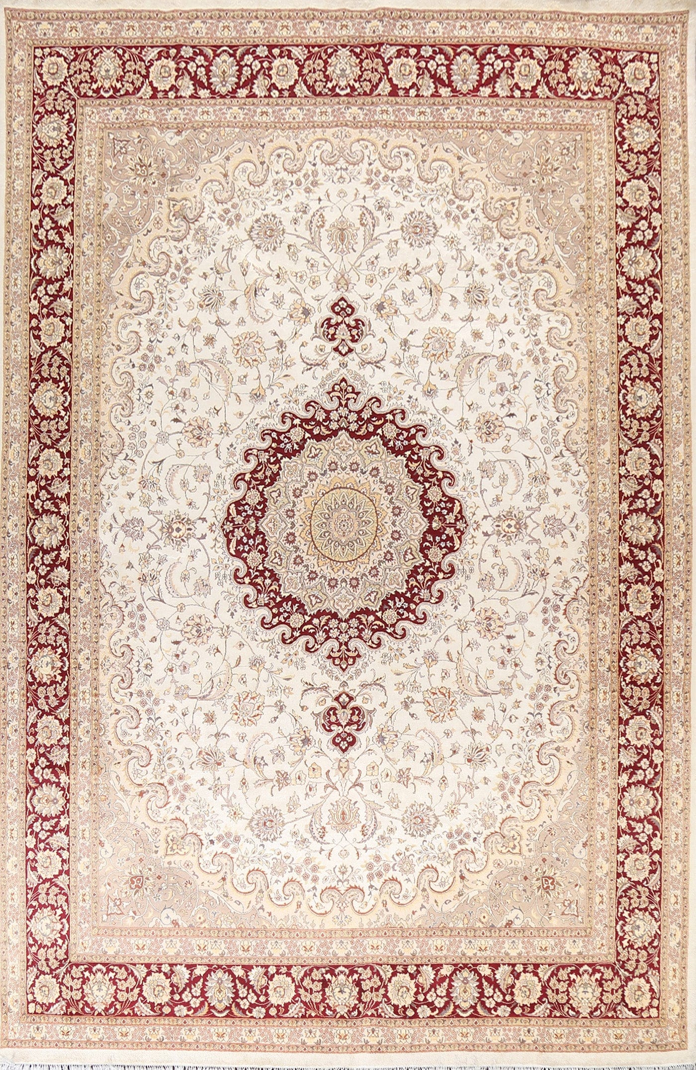 Wool/ Silk Tabriz Oriental Area Rug 9x12