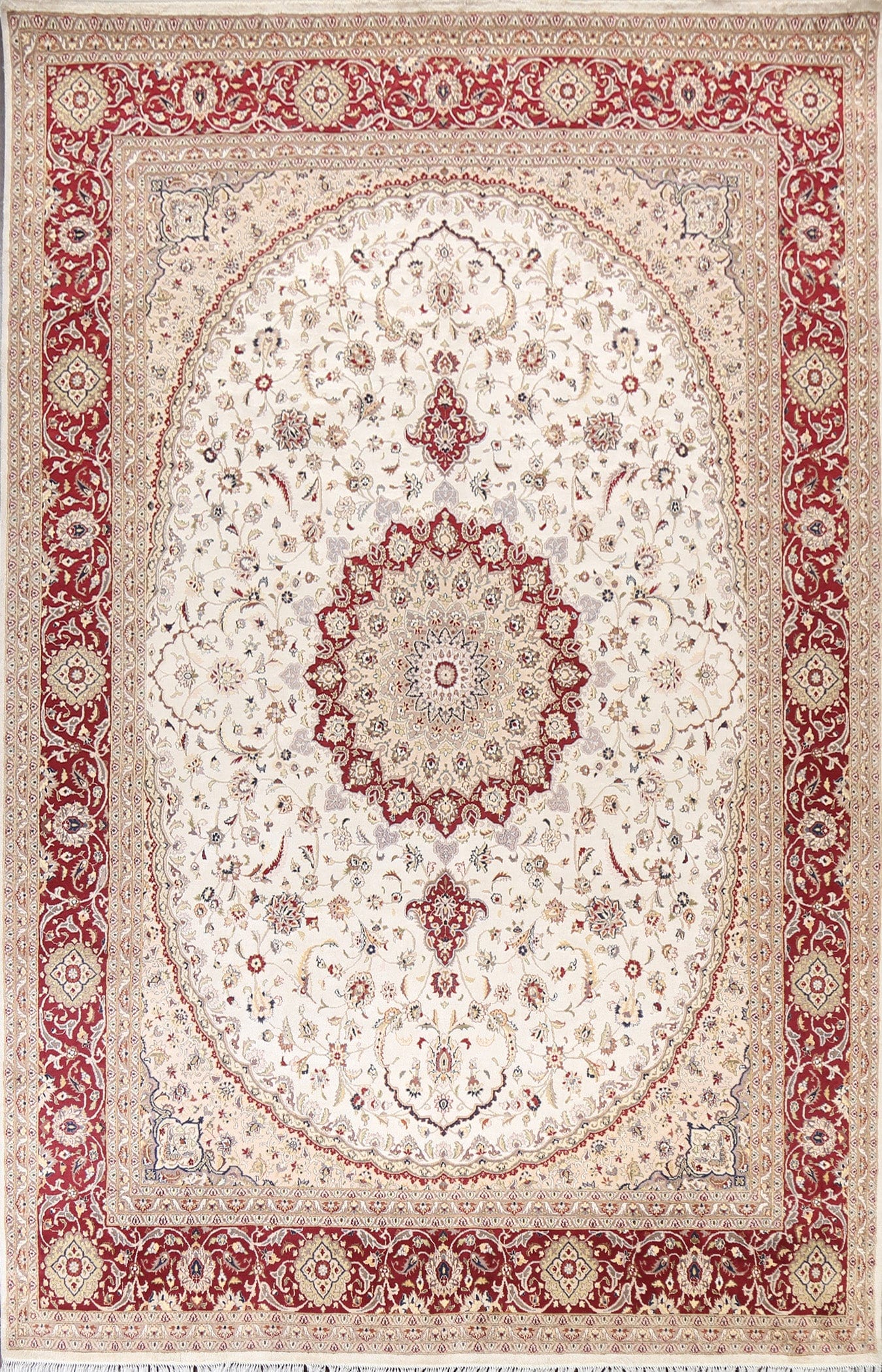 Wool/ Silk Tabriz Oriental Area Rug 9x12