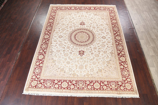 Wool/ Silk Tabriz Oriental Area Rug 9x12