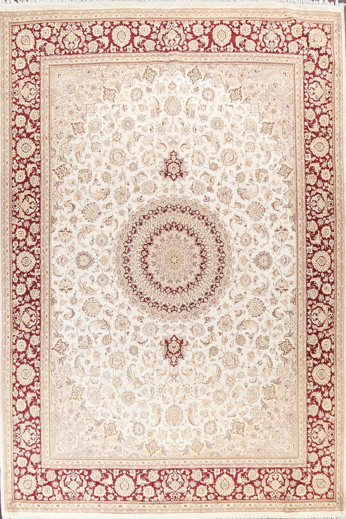 Wool/ Silk Tabriz Oriental Area Rug 9x12