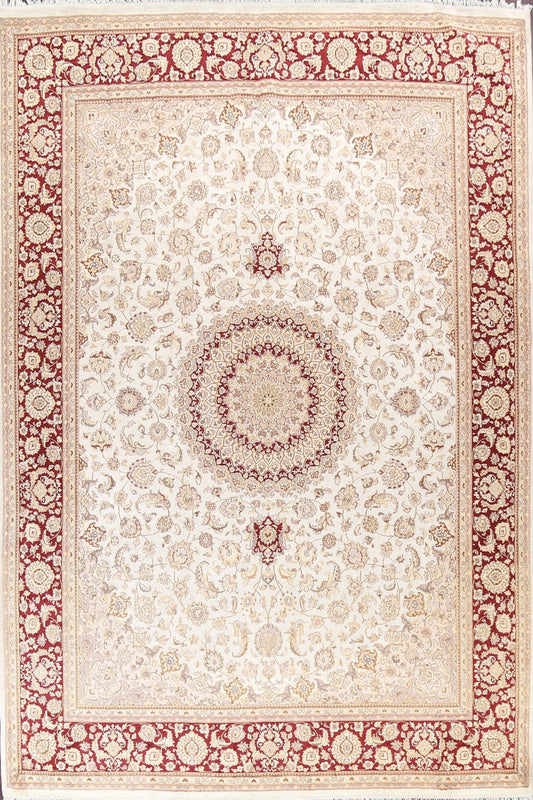 Wool/ Silk Tabriz Oriental Area Rug 9x12