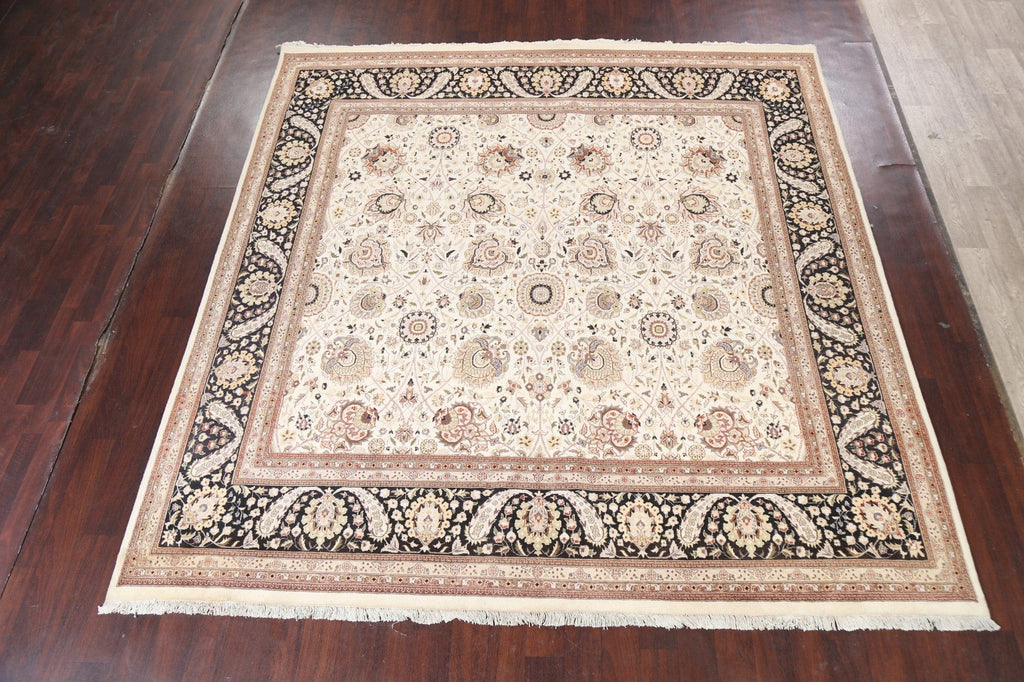 Vegetable Dye Square Tabriz Oriental Area Rug 10x10