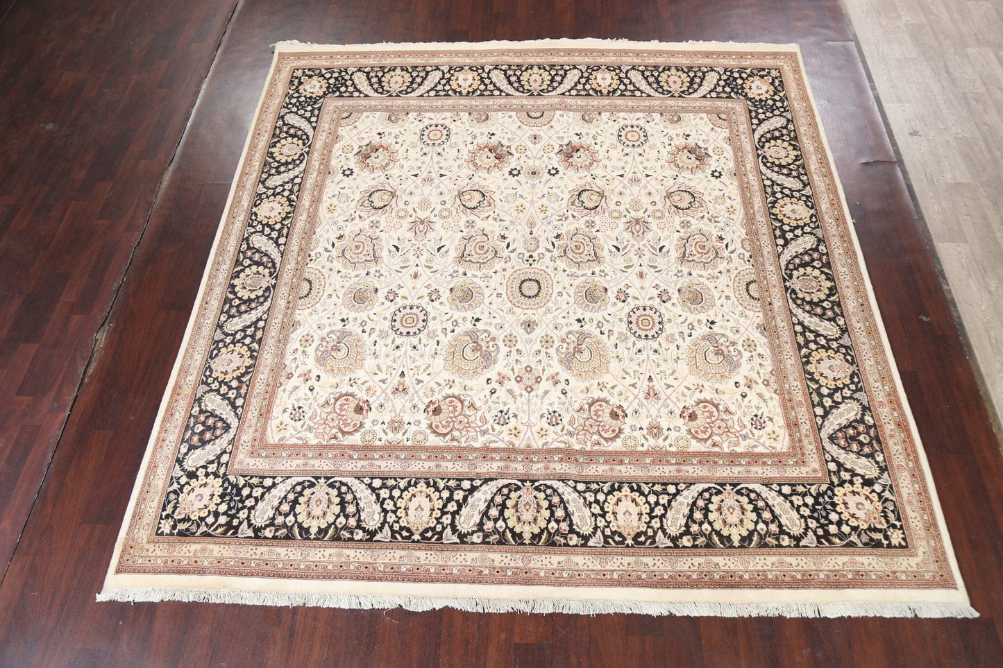 Vegetable Dye Square Tabriz Oriental Area Rug 10x10