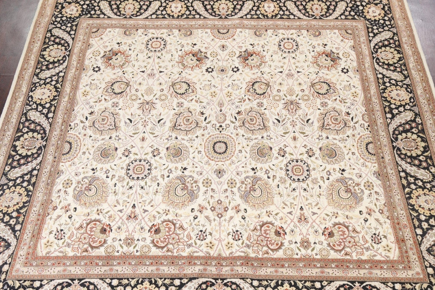 Vegetable Dye Square Tabriz Oriental Area Rug 10x10