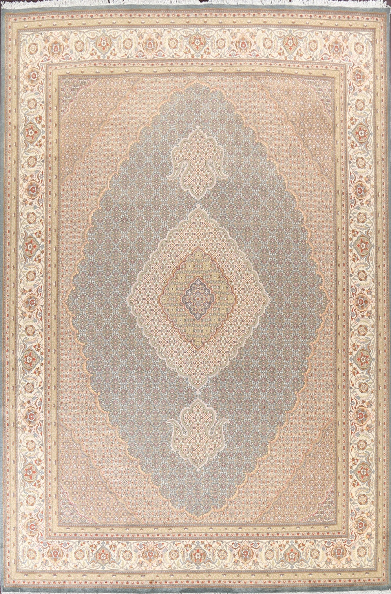 Vegetable Dye Tabriz Mahi Oriental Area Rug 9x12