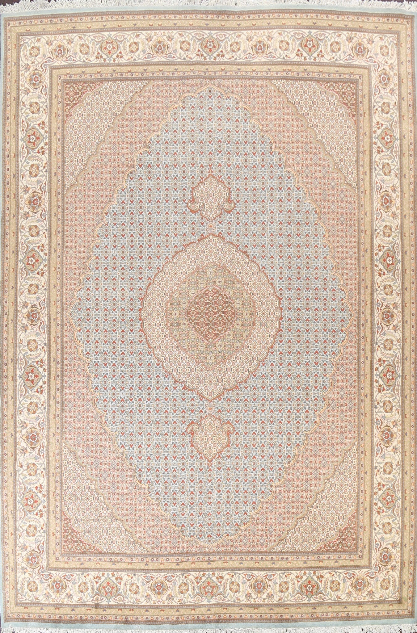 Vegetable Dye Tabriz Mahi Oriental Area Rug 9x13